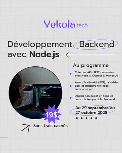 Formation : Développement Backend Moderne avec Node.js